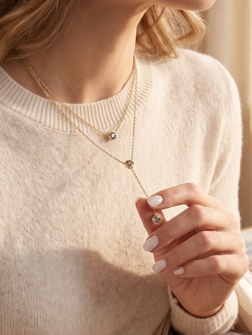 Believe By Brillance 14KT Gold Flash Plated Cubic Zirconia 16" & 18" Necklace